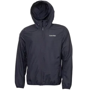 Calvin Klein Printed Windbreaker Jacket - Navy Made to Move