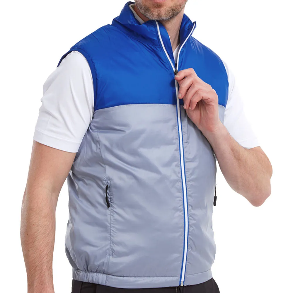 Footjoy Lightweight Thermal Vest - Dove Grey/Royal Dress from the Feet Up Game-Changer Footwear