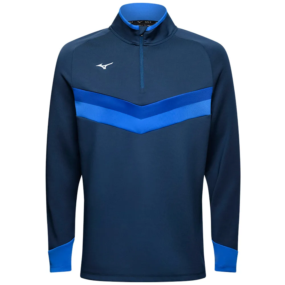 Chase What Moves You Mizuno V Stripe 1/4 Zip Pullover - Navy