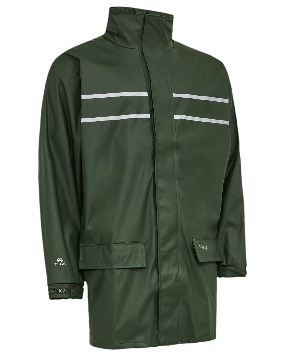Elka Mens Dry Zone D-Lux Long Rain Jacket Seam-Sealed Rain Jackets