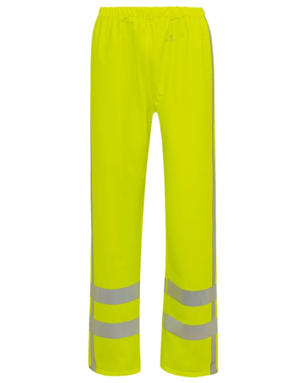 Elka Mens Dry Zone Hi-Vis Rain Trousers Durable Work Trousers