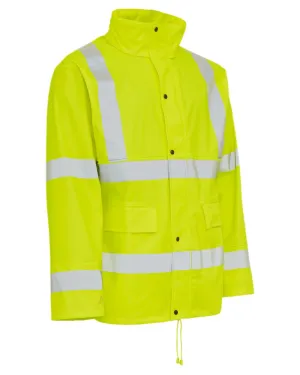 Elka Mens Dry Zone Visible Hi-Vis Rain Jacket Dog Walking Windbreakers