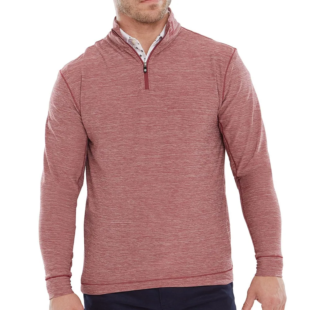 Footjoy Space Dye Chill-Out 1/4 Zip Pullover - Maroon Budget Friendly