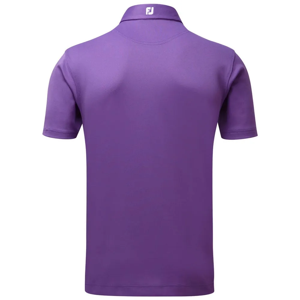 Footjoy Stretch Pique Solid Athletic Polo Shirt - Purple Built to Perform