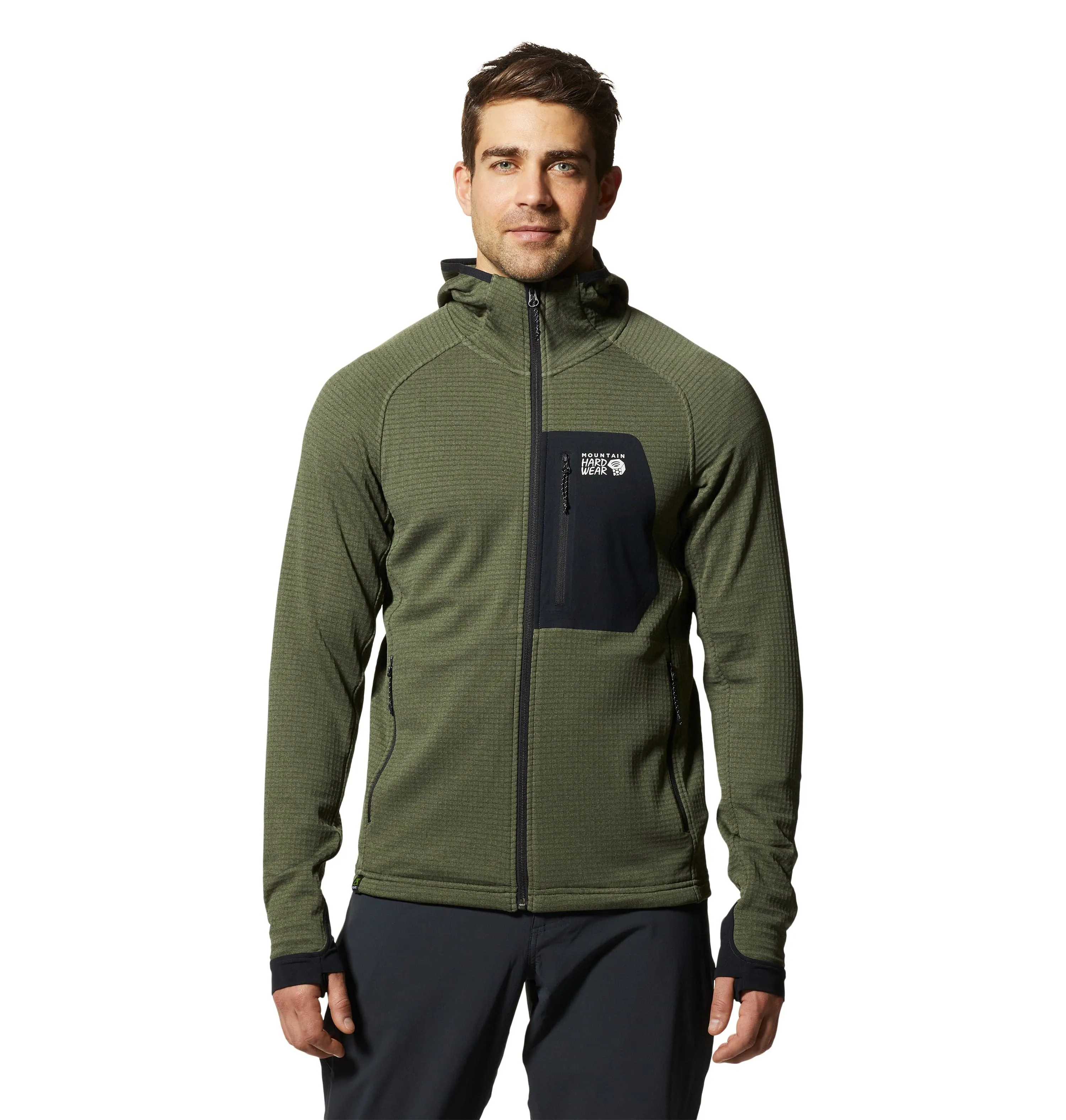 Mountain Hardwear - Men'S Polartec Power Grid Full-Zip Hoody Gear Up and Go Special Offer