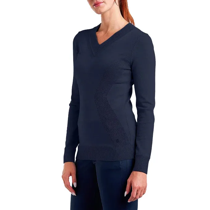 Nivo Women'S Nicole V-Neck Sweater - Navy Dress from the Feet Up