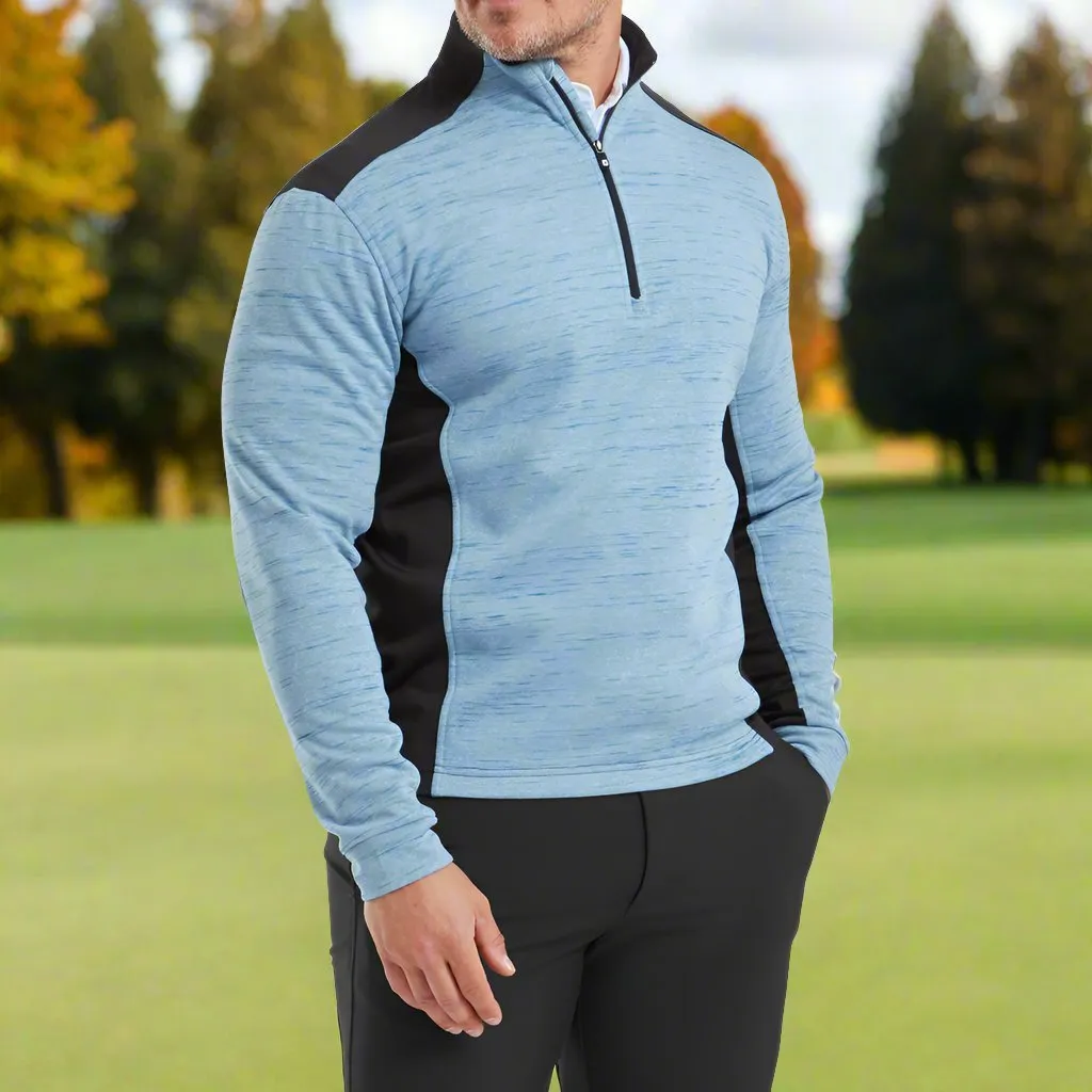 Footjoy Space Dye Thermal 1/4 Zip Chillout - Cobalt/Black Economical Made to Turn Heads
