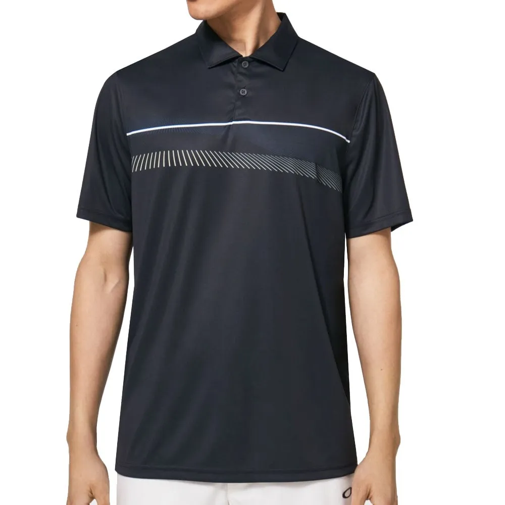 Christmas Day Sale Oakley Dimension Stripe Rc Polo Shirt - Blackout