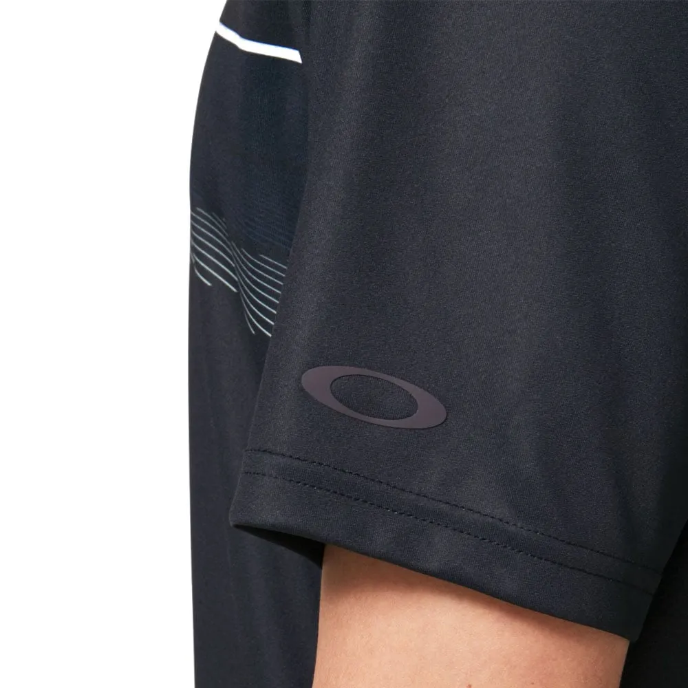 Oakley Dimension Stripe Rc Polo Shirt - Blackout Economical Sweetest Day Sale