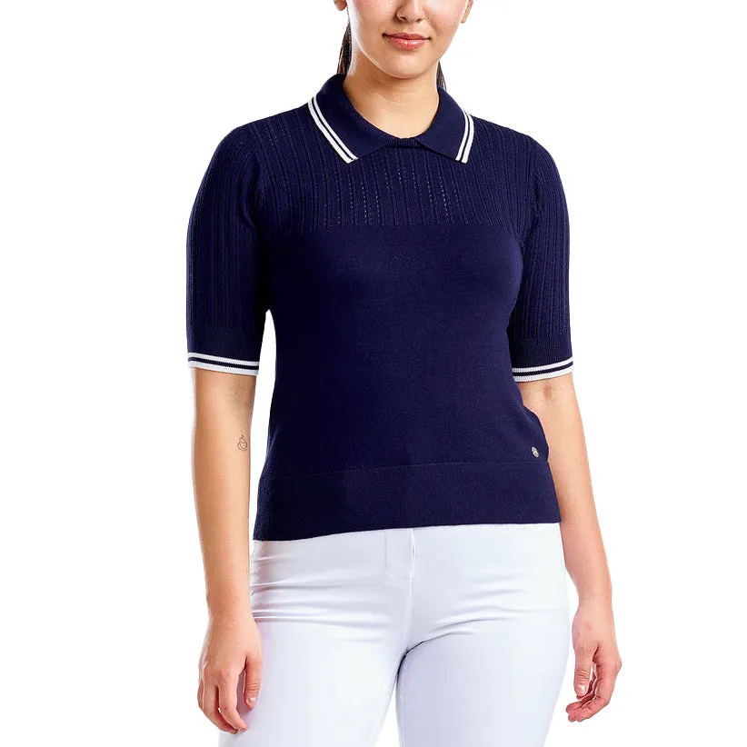 Nivo Women'S Vy Sweater Golf Polo Shirt - Navy Black Friday Deal