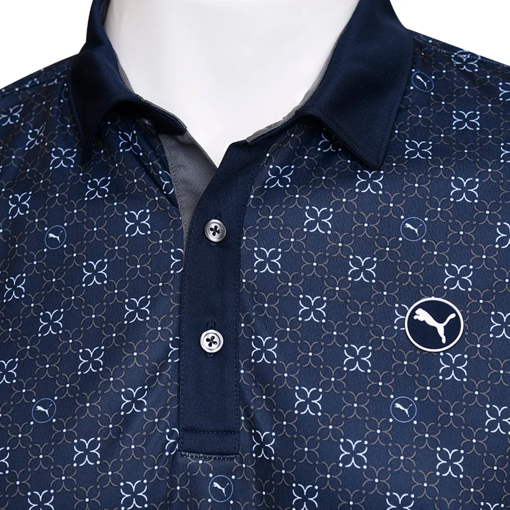 Puma Pure Monogram Polo Shirt - Deep Navy/Slate Sky Walk with Power No Limits, Just Style