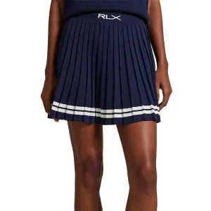 Rlx Ralph Lauren Women'S Knit Pleated Golf Skort - Refined Navy/White Built for the Bold
