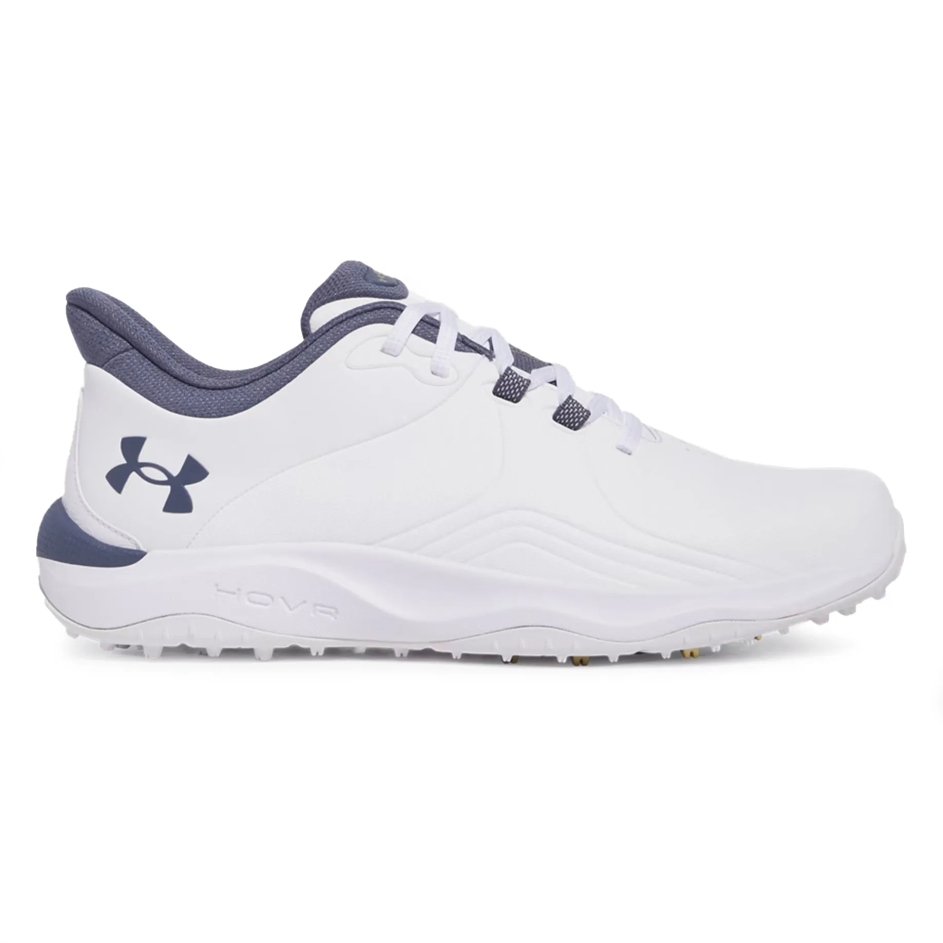 Move Like You Mean It Back To School Sale Under Armour Drive Pro Spikeless Golf Shoes - White/Metallic Gold/Grey