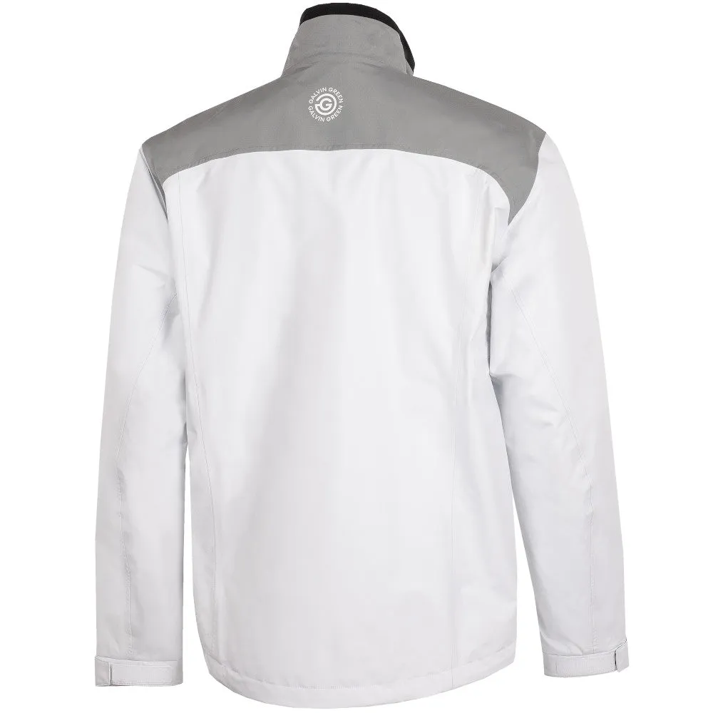 Galvin Green Anton Waterproof Dryvr Jacket - White/Sharkskin Step Into Strength Hit Your Next Level