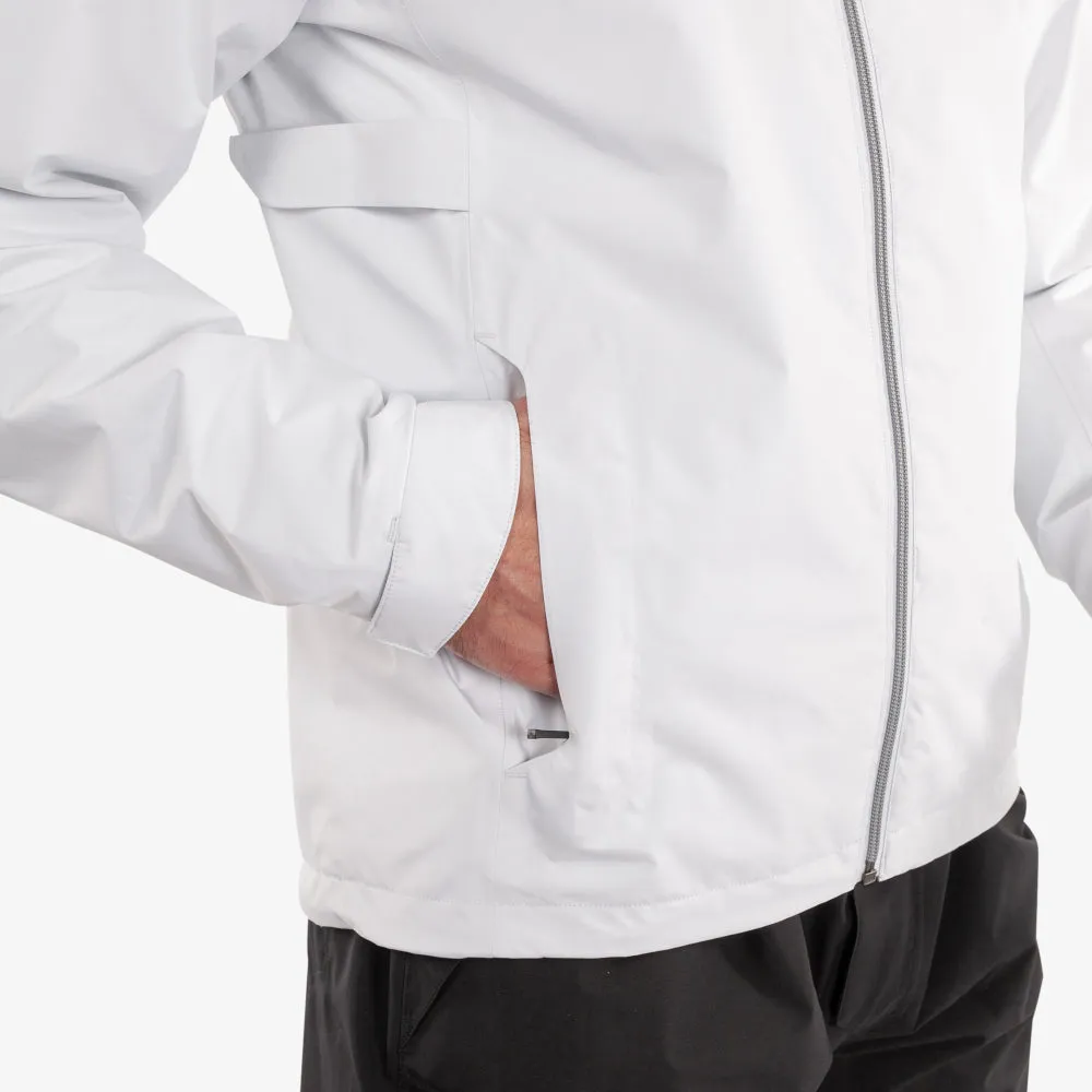 Performance Unleashed Galvin Green Anton Waterproof Dryvr Jacket - White/Sharkskin