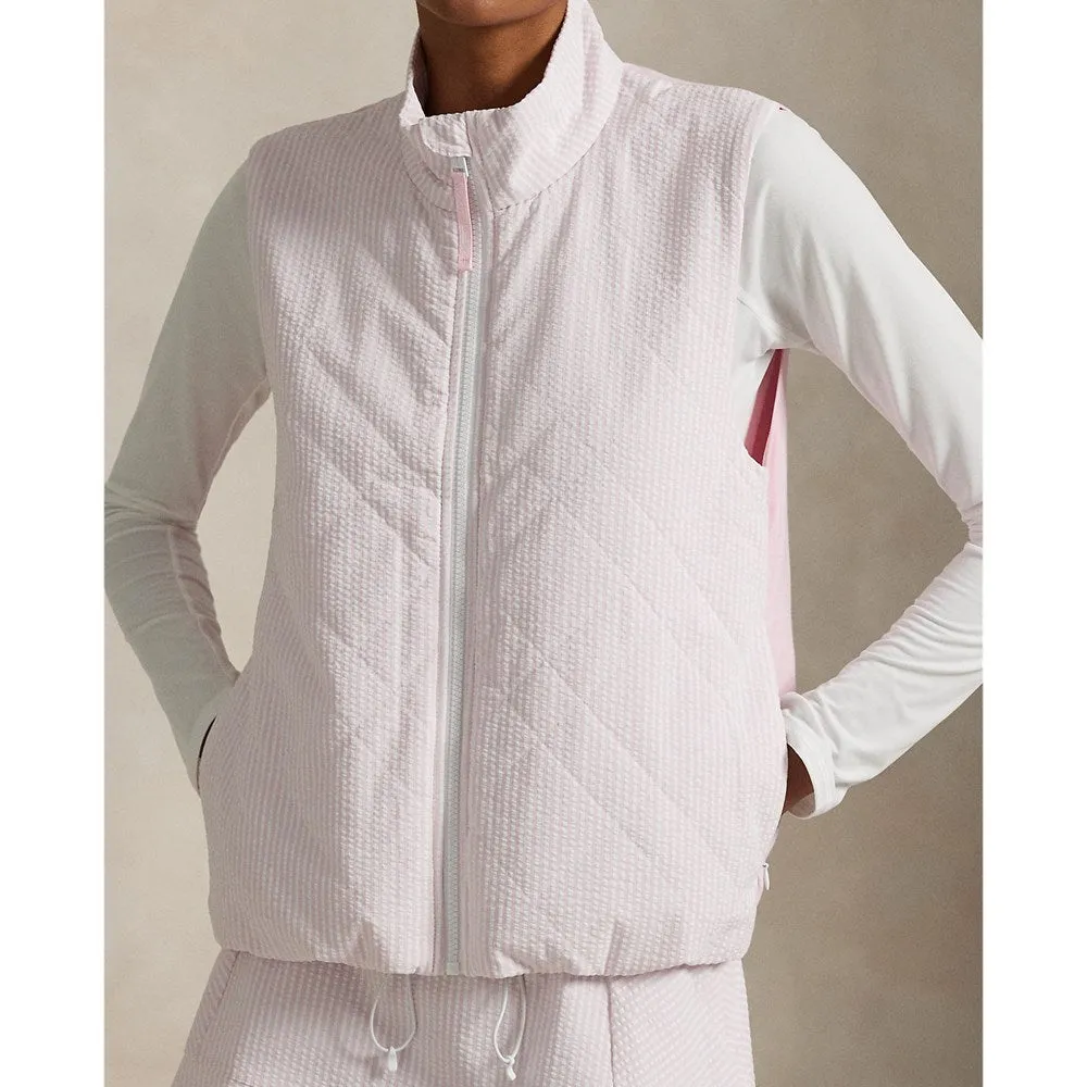 Loud Looks, Smooth Moves Unleash Your Power Rlx Ralph Lauren Women'S Quilted Hybrid Vest  - Garden Pink