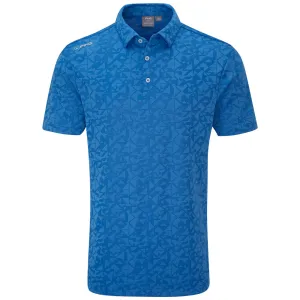 Ping Geo-Camo Polo Shirt - Tidal Blue Engineered for Speed