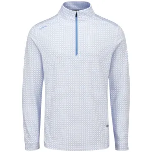 Engineered for Speed Never Just Walk Ping Latham 1/2 Zip Mid Layer  - Cornflower Blue/White