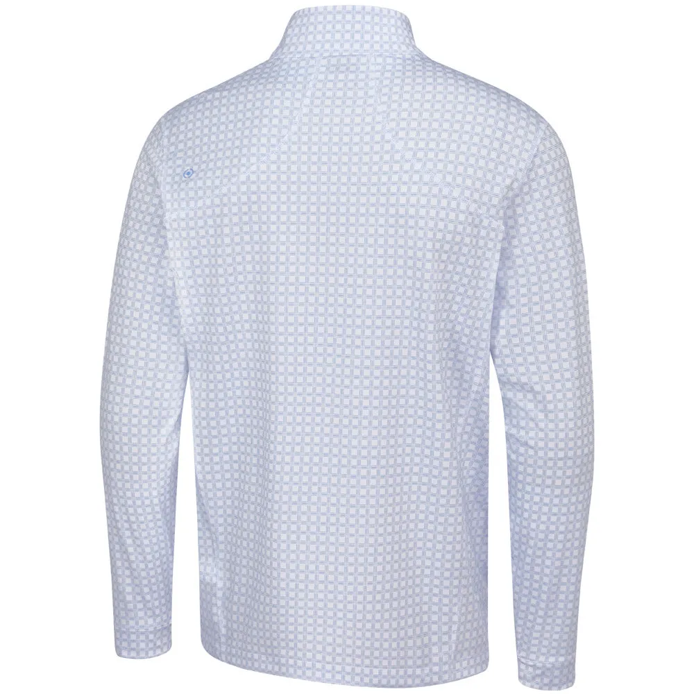 Ping Latham 1/2 Zip Mid Layer  - Cornflower Blue/White Break Boundaries Special Offer