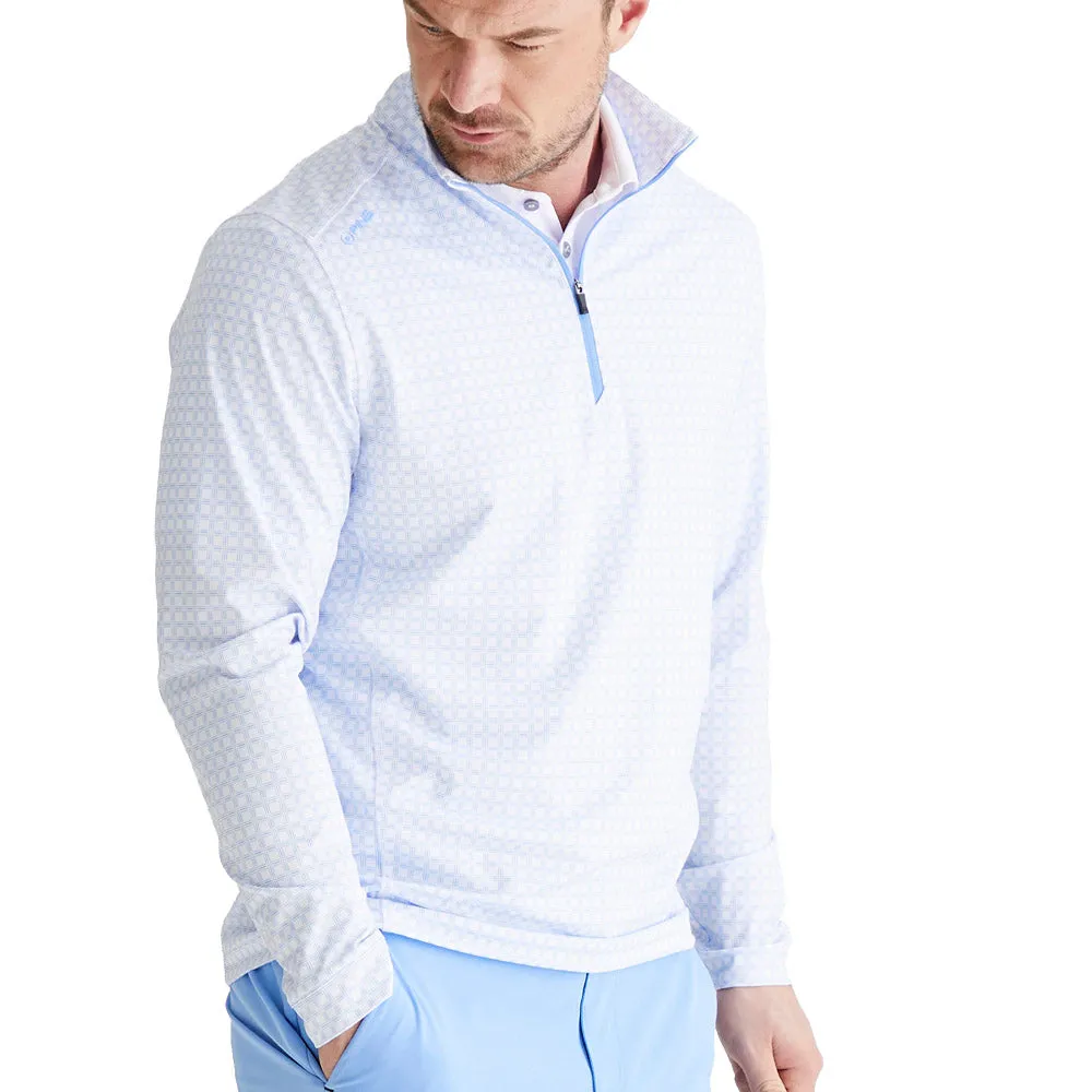 Ping Latham 1/2 Zip Mid Layer  - Cornflower Blue/White Move Like You Mean It