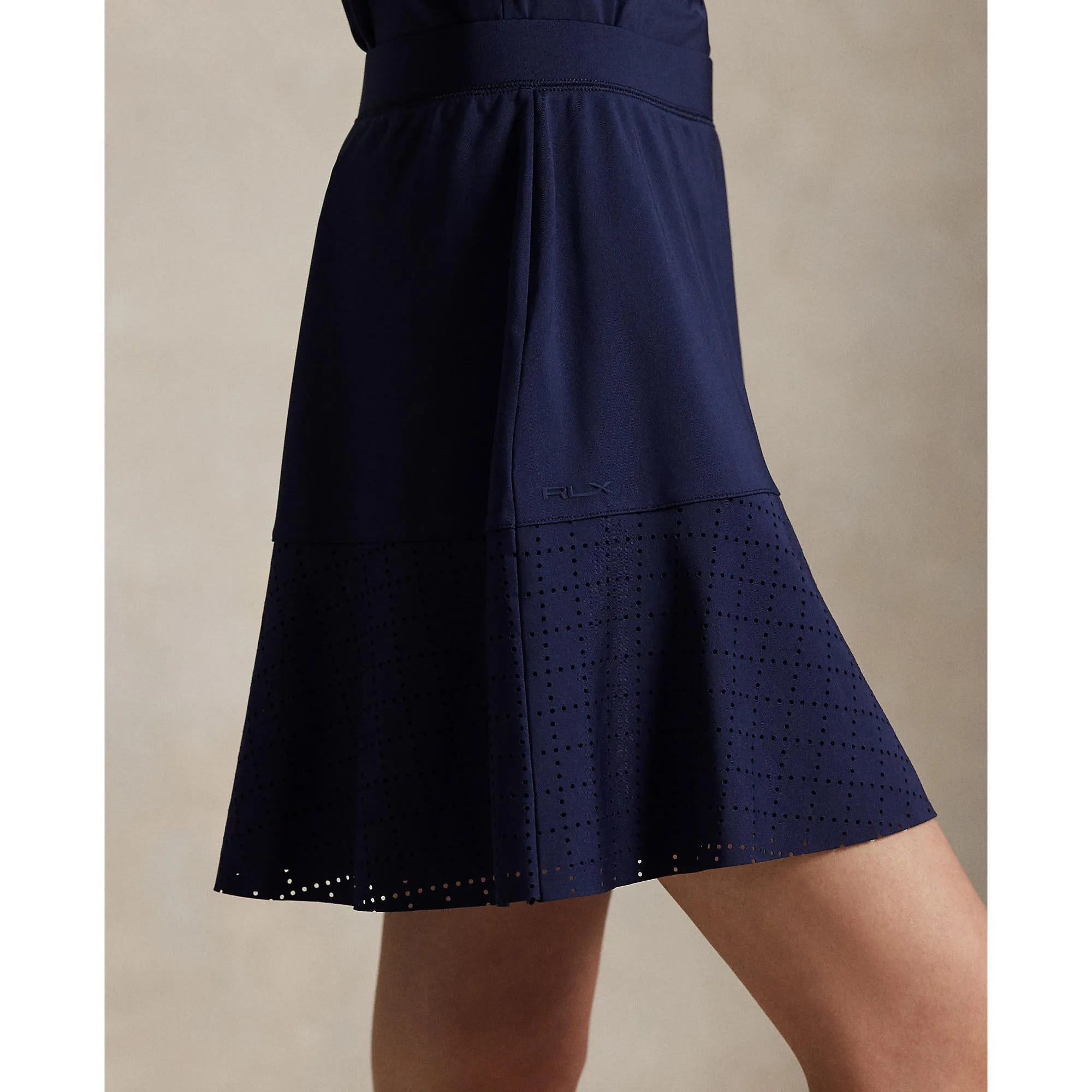 Never Just Walk Rlx Ralph Lauren Women'S A-Line Interlock Golf Skort - Refined Navy