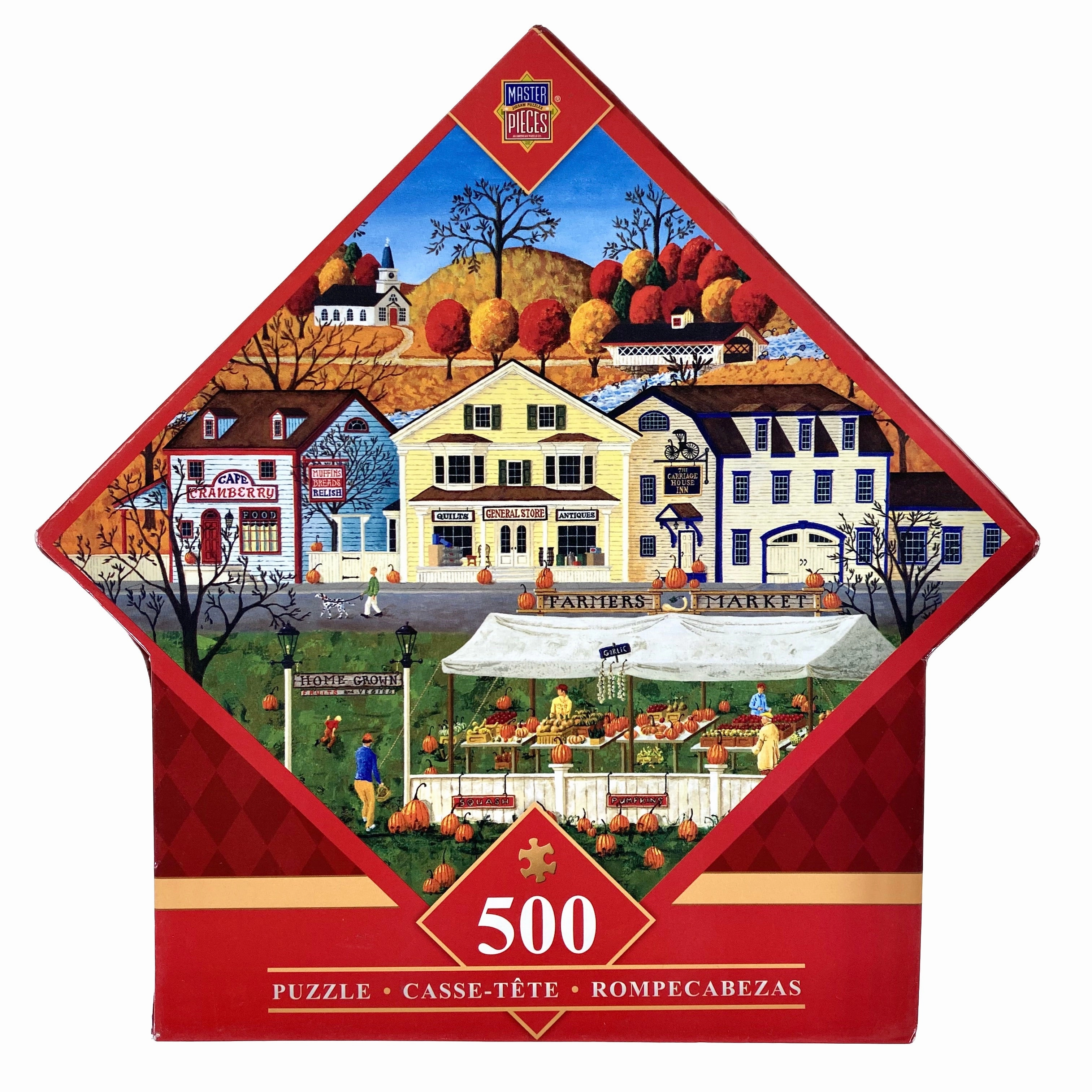 Farmers Market 500 Piece Diamond Shaped Puzzle