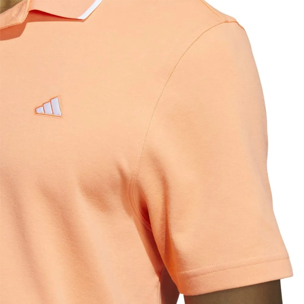 Own the Vibe Adidas Go-To Pique Polo Shirt - Coral Fusion
