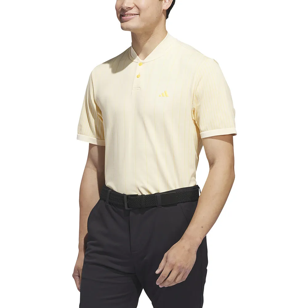 Clearance Sale Adidas Ultimate 365 Tour Primeknit Striped Polo Shirt - Ivory