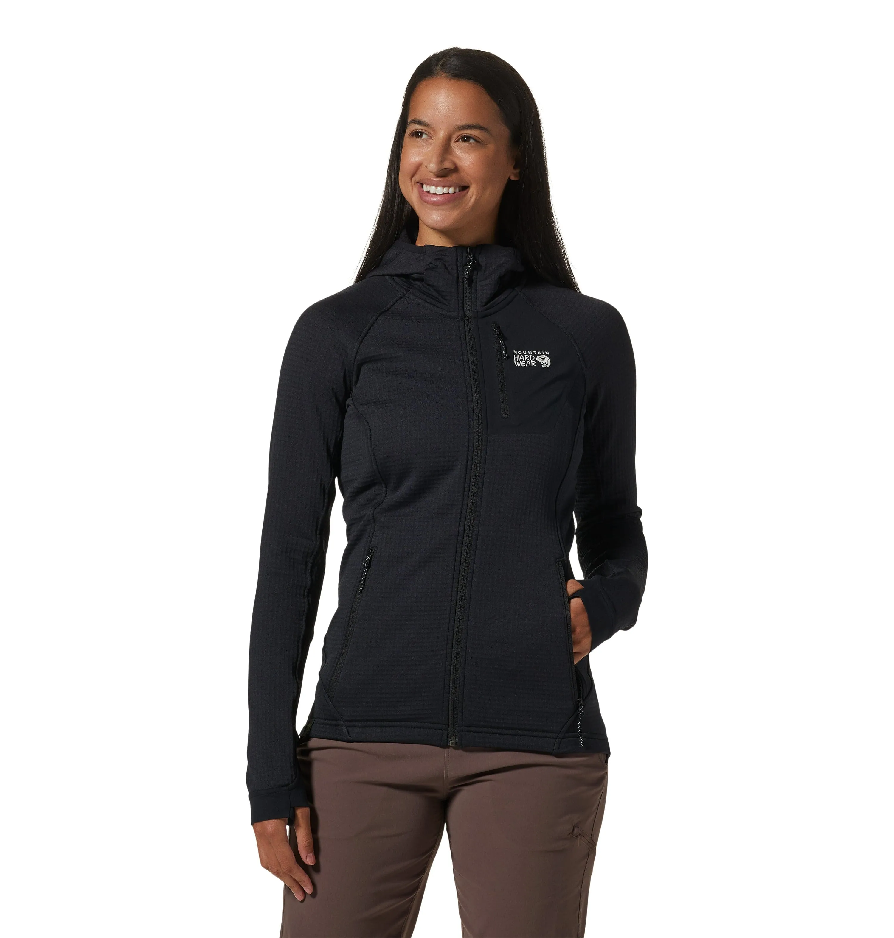 Dare to Lead Stride with Confidence Mountain Hardwear - Women'S Polartec Power Grid Full-Zip Hoody