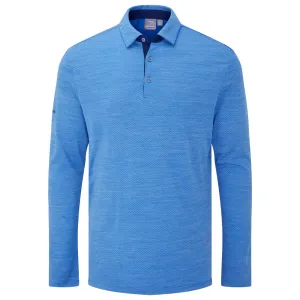 Ping Creek Polo Shirt - Tidal Blue Melange Style Meets Power Holiday Sale