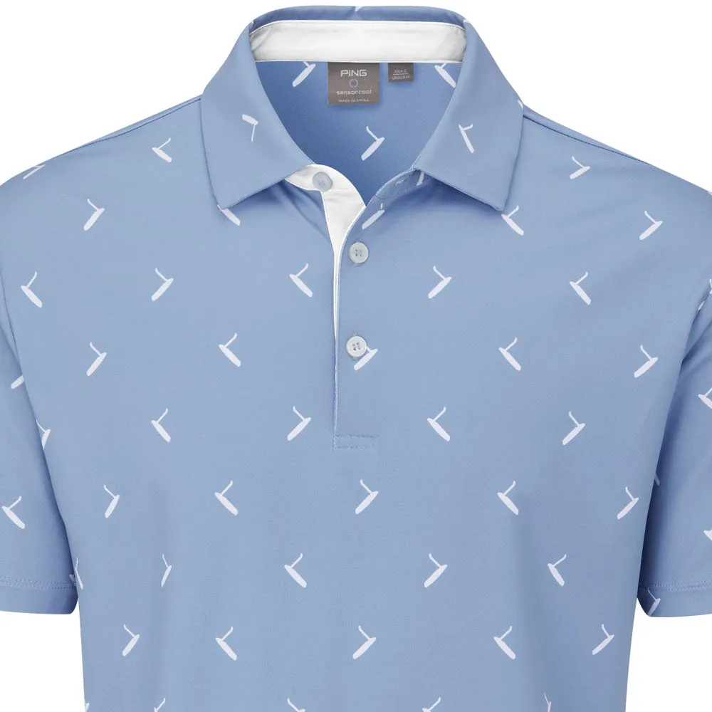 Ping Gold Putter Printed Polo Shirt - Spring Blue Multi Labor Day Sale Exclusive Deal