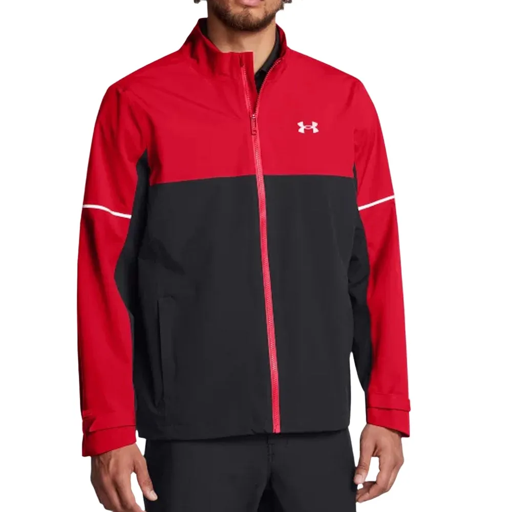Style Meets Power Labor Day Sale Under Armour Drive Rain Waterproof Jacket - Red/Black