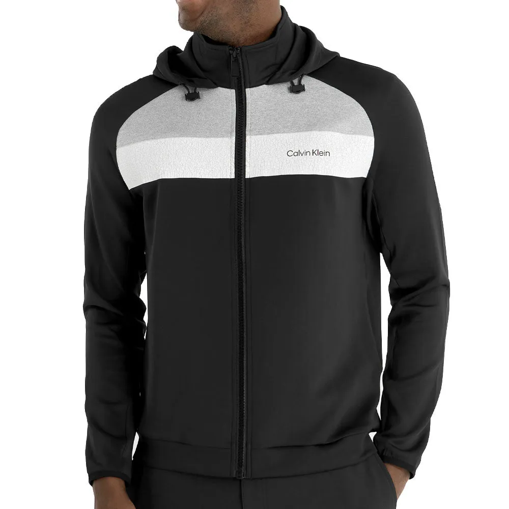 Calvin Klein Fracture Hooded Full Zip Jacket - Black Keep Going Strong