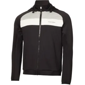 Memorial Day Sale Calvin Klein Fracture Hooded Full Zip Jacket - Black