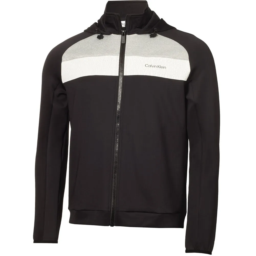 Memorial Day Sale Calvin Klein Fracture Hooded Full Zip Jacket - Black
