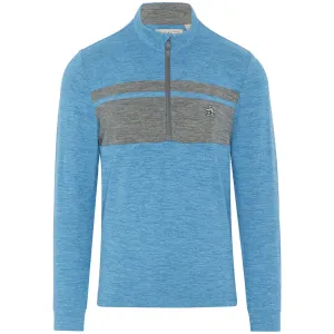 Original Penguin Lightweight 1/4 Zip Pullover - Dark Mediterranean/Blue Heather Confidence Starts Here