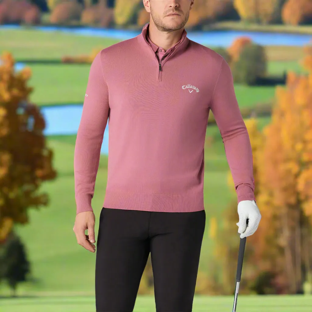 Callaway 1/4 Zip Blended Merino Sweater - Mesa Rose All Eyes on You