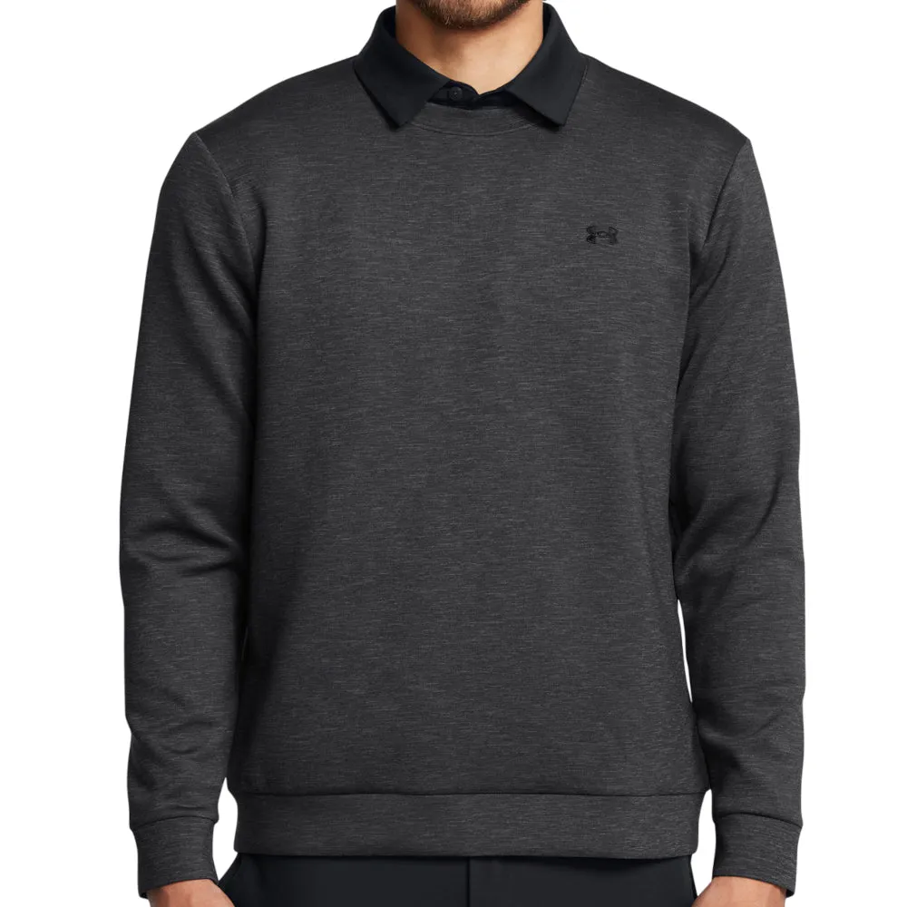 Under Armour Drive Midlayer Crewneck Pullover - Black/Anthracite Thanksgiving Day Sale