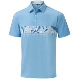 Mizuno Cali Stripe Polo Shirt - Air Blue Walk Loud