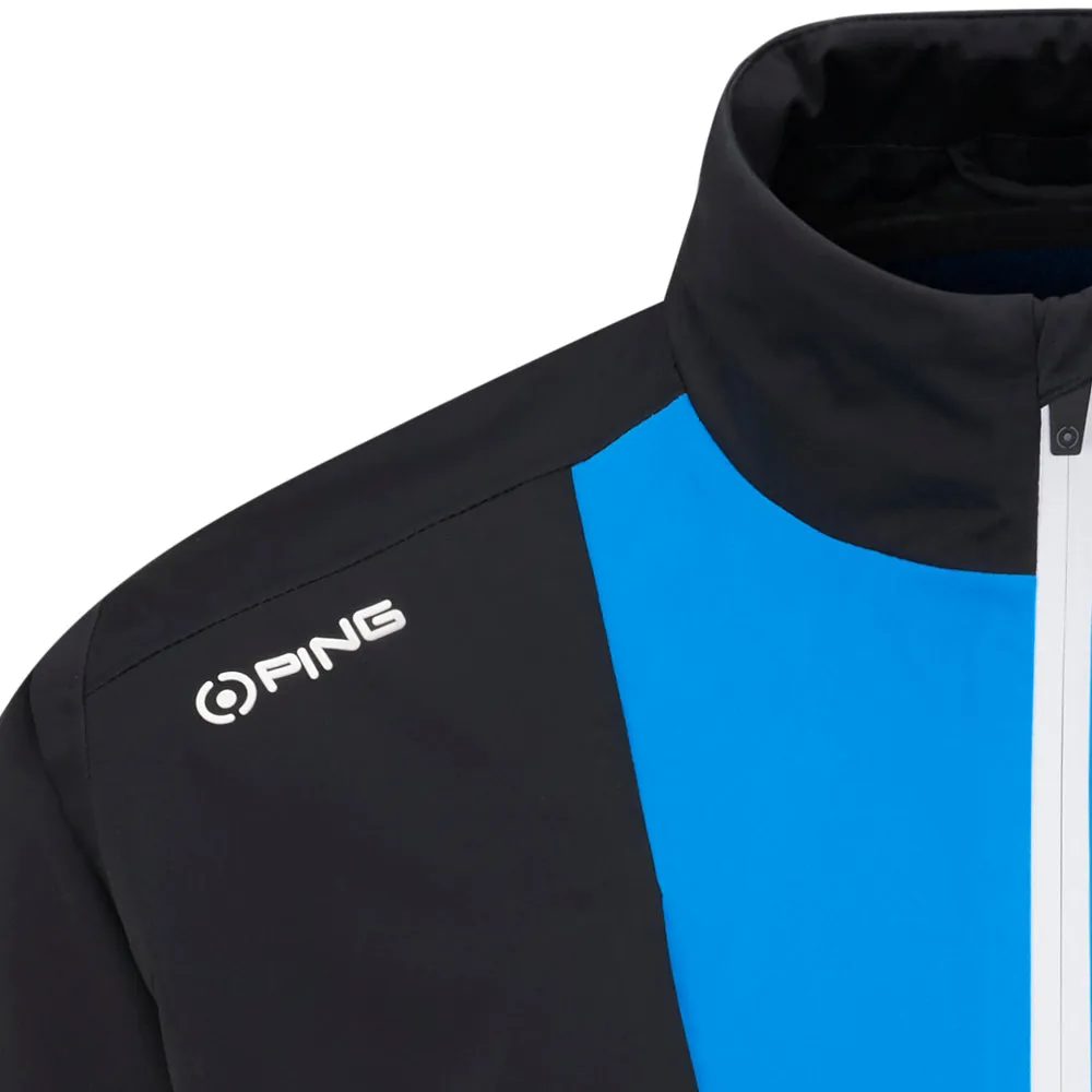 Ping Impervious Waterproof Jacket - Black/Brilliant Blue Walk Tall Christmas Eve Sale