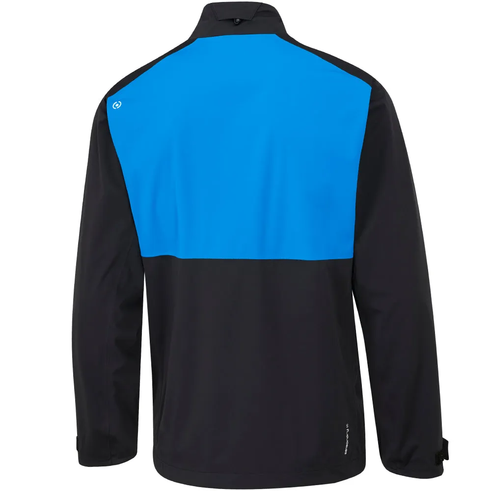 Rise Every Time Built to Move You Ping Impervious Waterproof Jacket - Black/Brilliant Blue