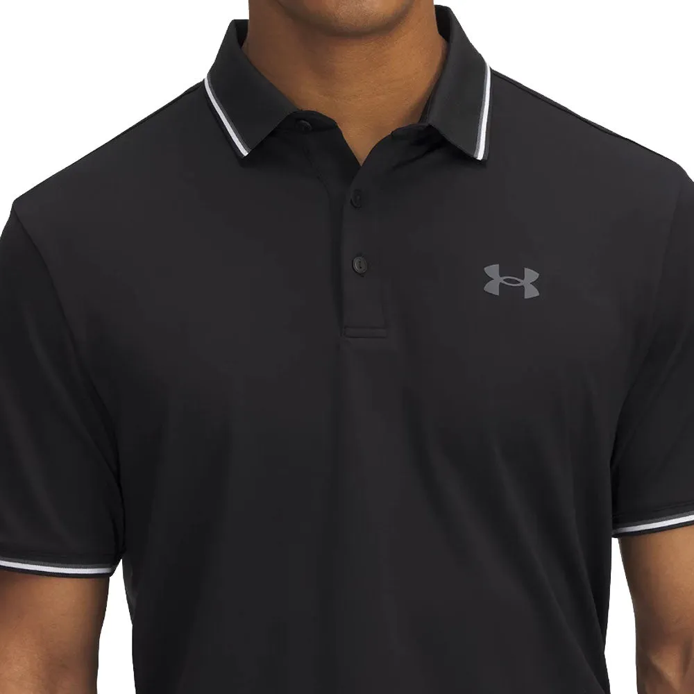 Spring Sale Black Friday Deal Under Armour Playoff 3.0 Rib Polo Shirt - Black/White/Castlerock