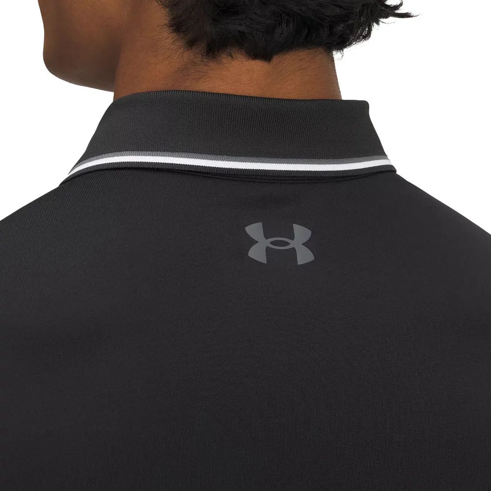 Own the Vibe Redefine Classic Under Armour Playoff 3.0 Rib Polo Shirt - Black/White/Castlerock