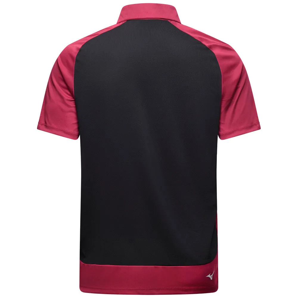 Chase What Moves You Mizuno Contrast Polo Shirt - Burgundy