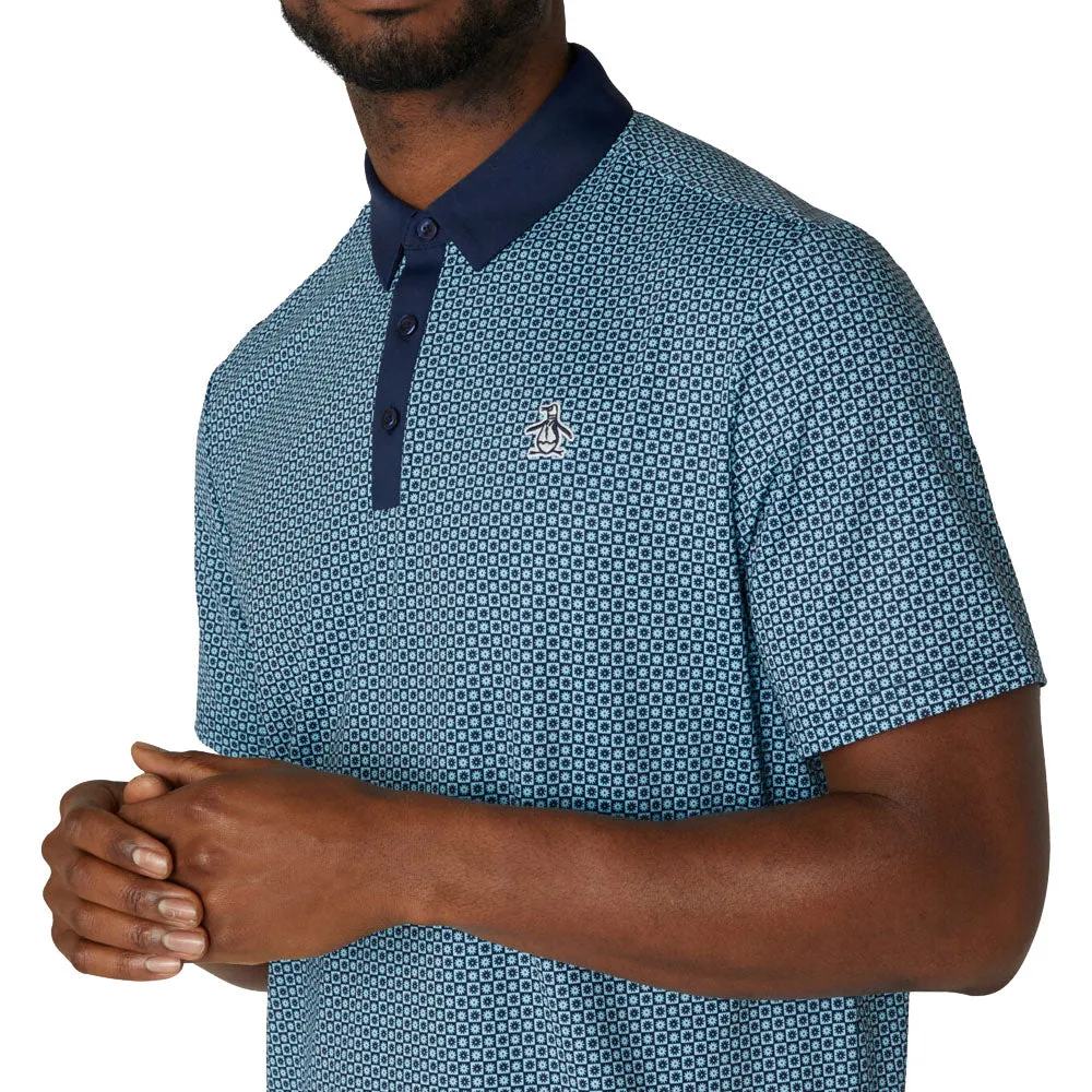 No Limits, Just Style Bring the Heat Original Penguin Original Micro Floral Polo Shirt - Black Iris