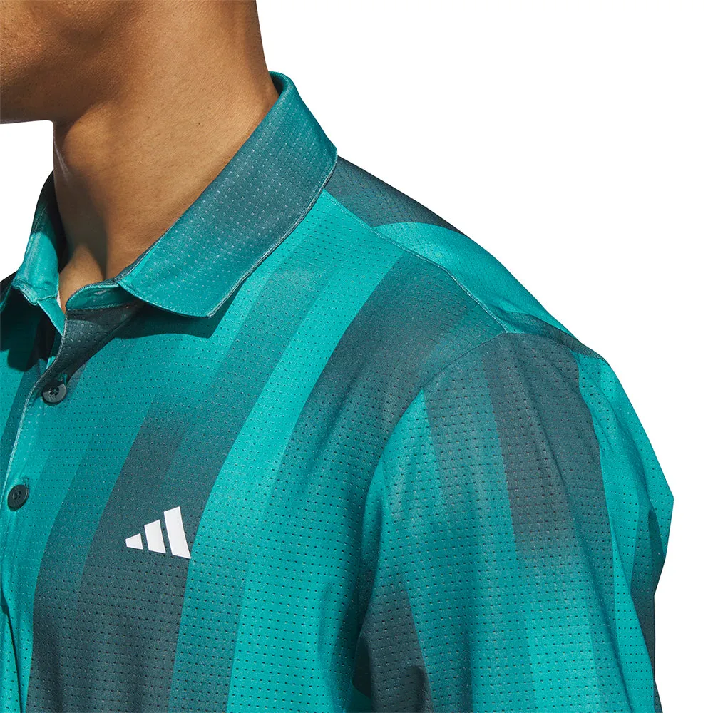 Adidas Ultimate365 Mesh Radiant Print Polo Shirt - Pure Teal/Aurora Ivy Mother's Day Sale Never Just Walk