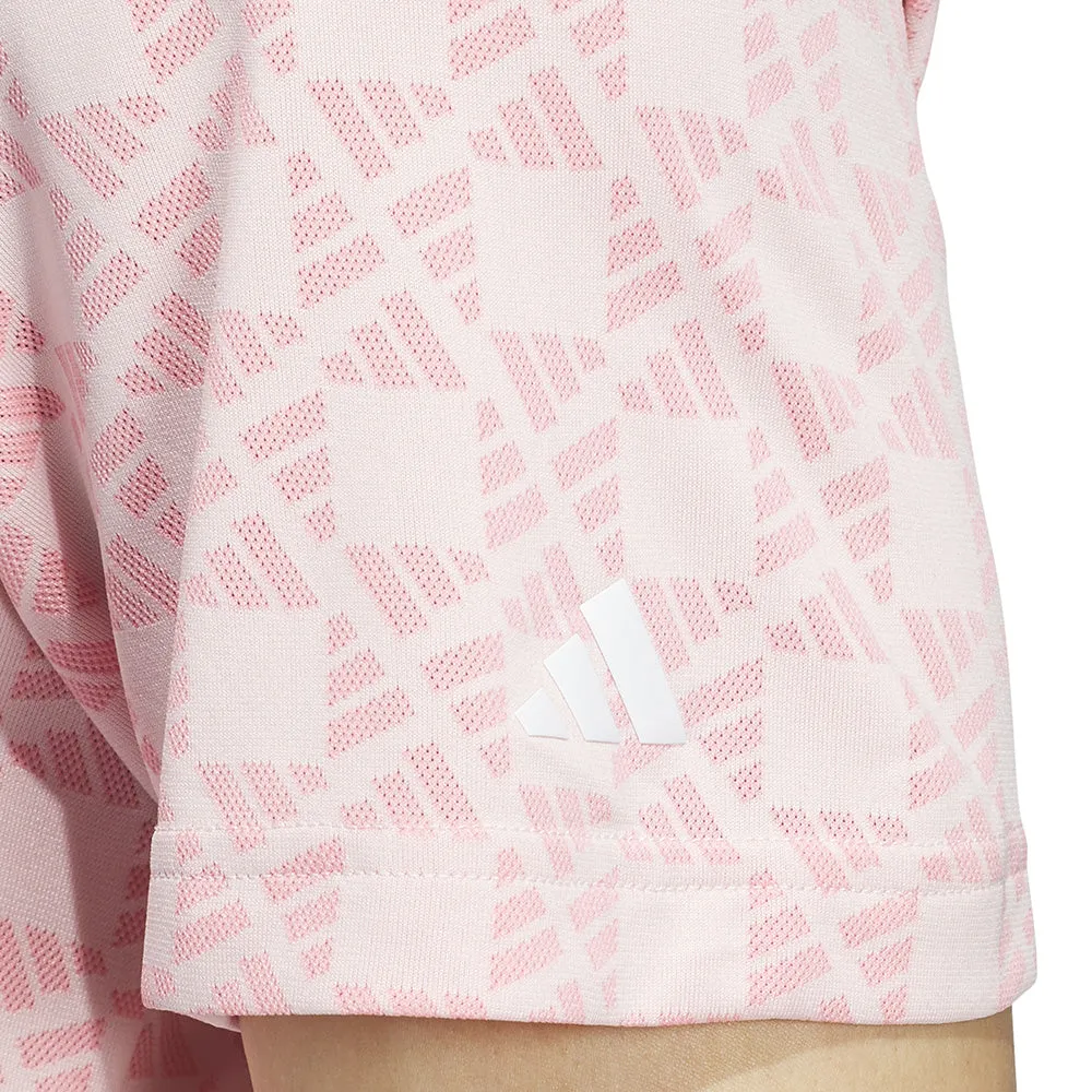 Adidas Ultimate365 Tour Heat.Rdy Jacquard Polo Shirt - Sandy Pink Economical