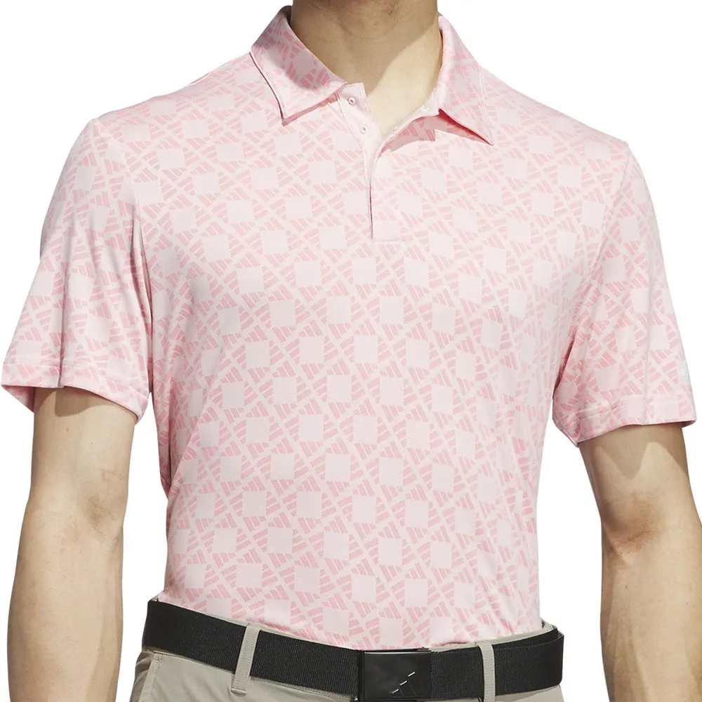 Adidas Ultimate365 Tour Heat.Rdy Jacquard Polo Shirt - Sandy Pink Economical Holiday Sale