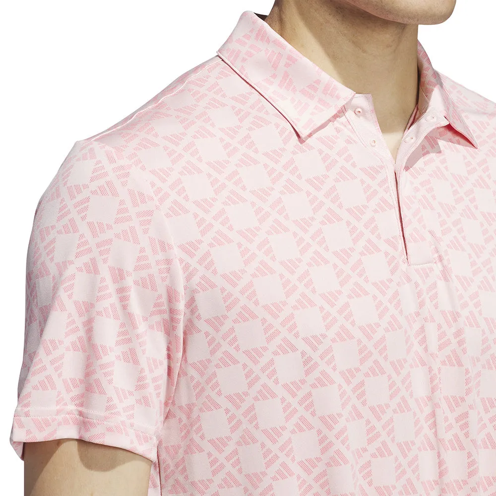 Stride with Confidence Adidas Ultimate365 Tour Heat.Rdy Jacquard Polo Shirt - Sandy Pink