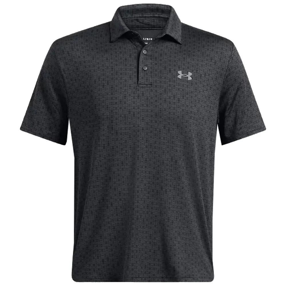 Black Friday Deal Make a Statement Under Armour Playoff 3.0 Printed Polo Shirt - Anthracite/Black